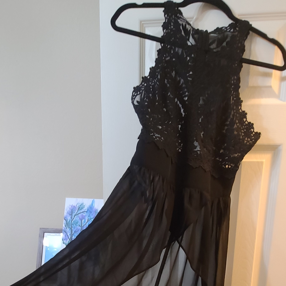 Bebe Lace high-low Top